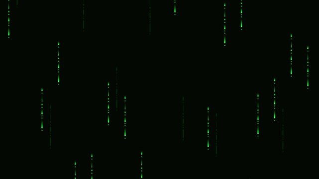 digital matrix code rainfall vector animation overlay effect