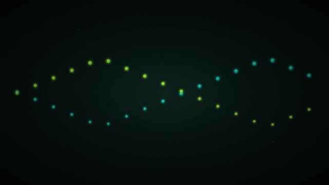 double helix dna structure with chemical bonding nodes