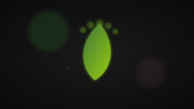 eco footprint morph earth leaf vector motion