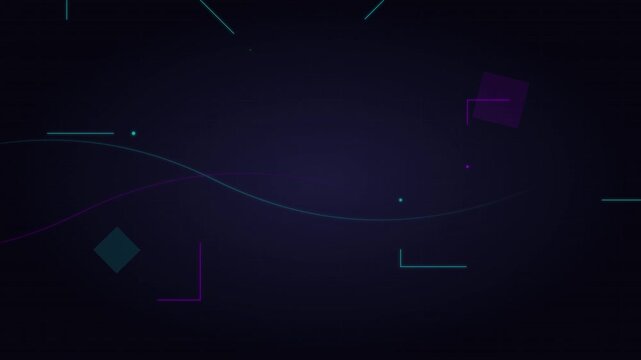 electric cyber cyan violet fluid tech motion animation