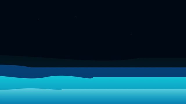 electric sky blue cobalt dynamic ocean wave animation