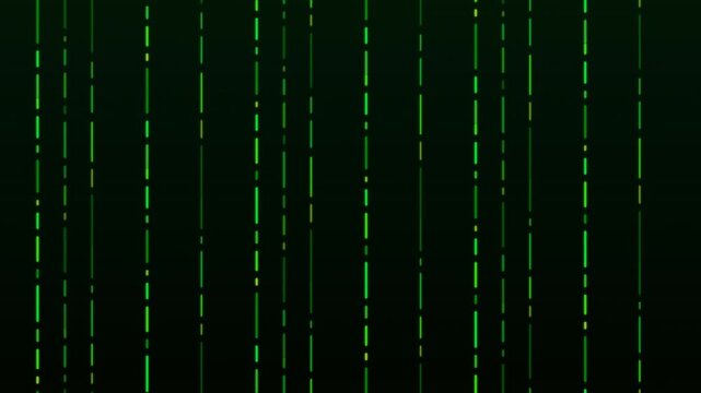 emerald digital rain matrix code animation