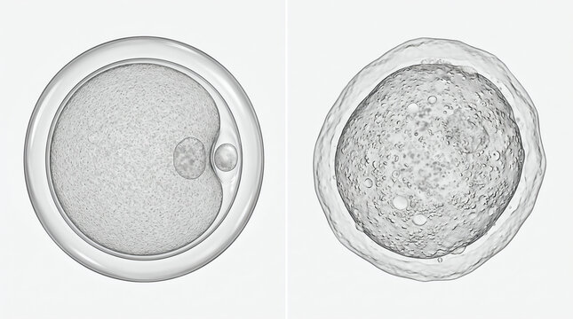 Healthy Human Oocyte Compared with Abnormal Egg Cell Morphology