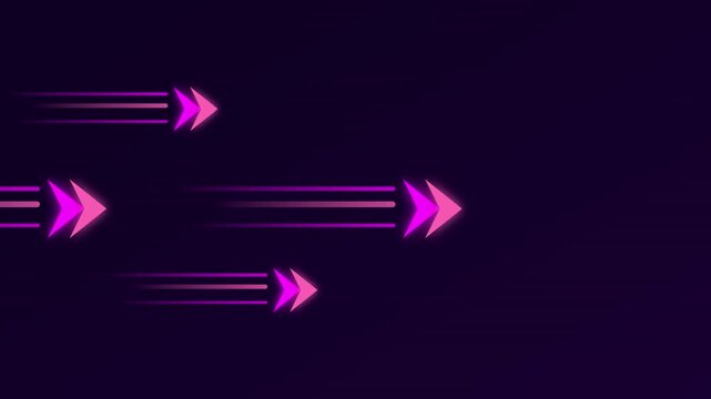 Fast Forward Arrow Motion in Neon Magenta