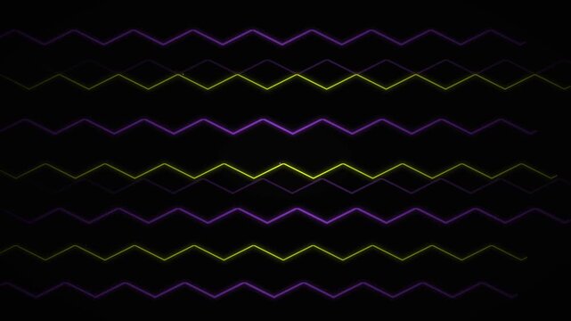 flat design zigzag path runner on black