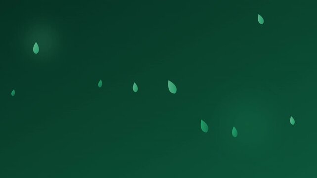 floating leaf shapes organic green nature motion