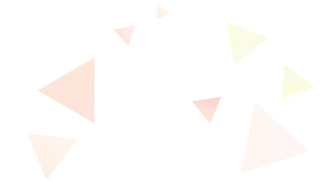 floating triangular geometry abstract clean vector animation