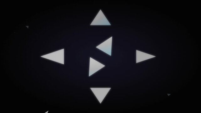 frosty white crystal geometric vector animation