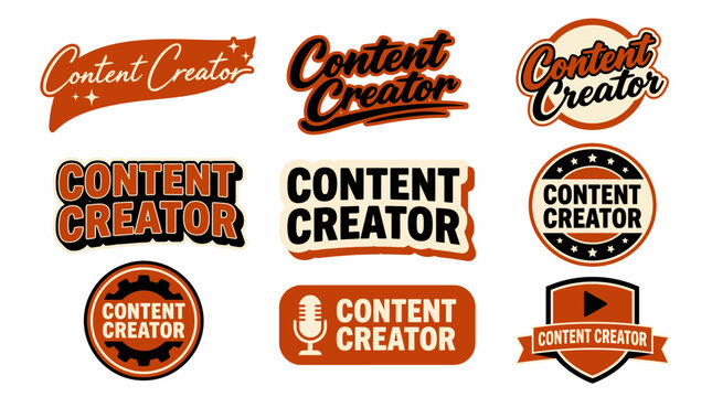 A vibrant collection of content creator logos that highlights the creativity and diversity in the content production realm, perfect for branding or marketing.