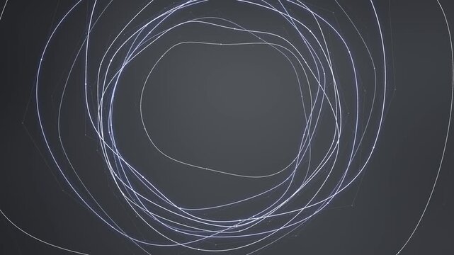 Morphing bezier curve outlines with control points and handles abstract vector motion background seamless loop in rich graphite tones