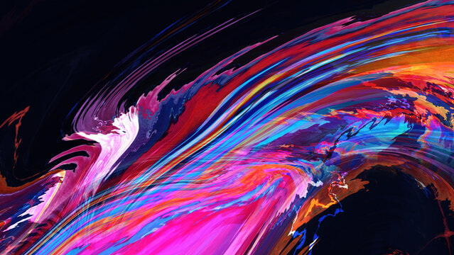 Abstract Colorful Swirling Paint Splatter Background