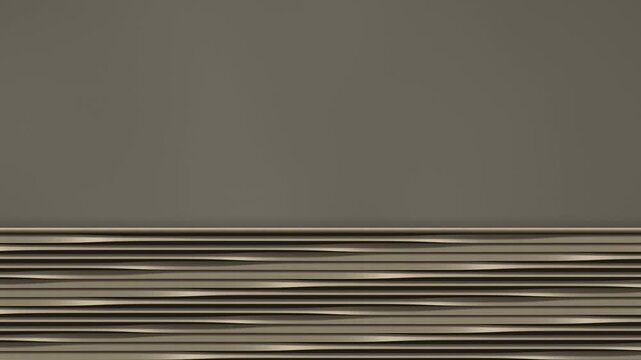 Minimal Aluminium Louvre Wall With Tilting Fins And Large Empty Copy Space Above, Seamless Loop Background in vibrant champagne tones