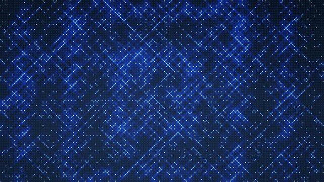 Ulam Prime Spiral Lattice of Glowing Dots Revealing Diagonal Prime Bands Seamless Loop Background in bright navy tones