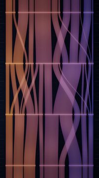 Abstract Sankey Diagram Ribbons Branching Between Layered Nodes Data Flow Visualization Seamless Loop in vibrant indigo tones vertical 9:16