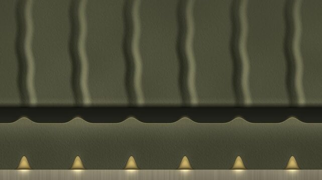 Rubber Detachment Folds Crossing A Contact Patch In Plan And Cross Section Seamless Loop in rich olive tones