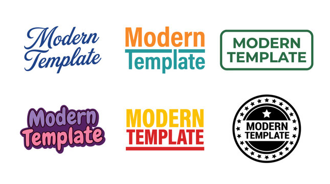 A vibrant compilation of modern template logos in various colors and styles, perfect for brands seeking a fresh, contemporary identity to stand out in the market.