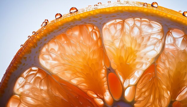 Pomelo Fruit Juicy Vesicles Background Pomelo Fruit Macro Photography Vesicle Juice Sacs Citrus Carpels On White Shining Through