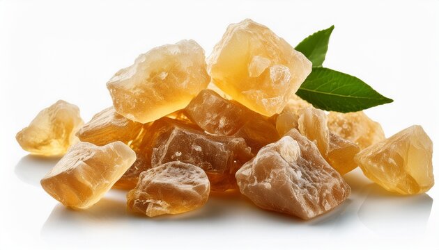Camphor Gum Isolated On White Background