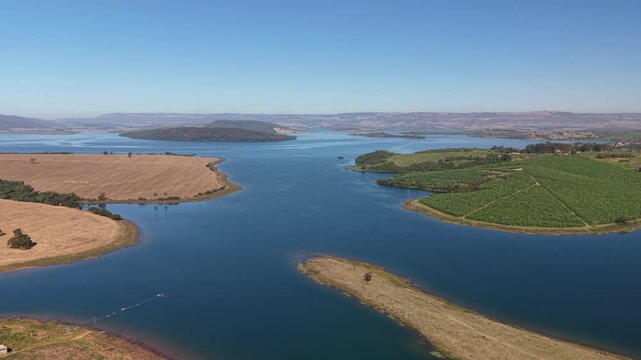Furnas Reservoir Lake in Delfin&oacute;polis, Minas Gerais,  Brazil - Serra da Canastra region