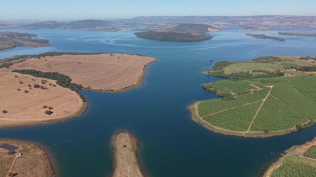 Furnas Reservoir Lake in Delfin&oacute;polis, Minas Gerais,  Brazil - Serra da Canastra region