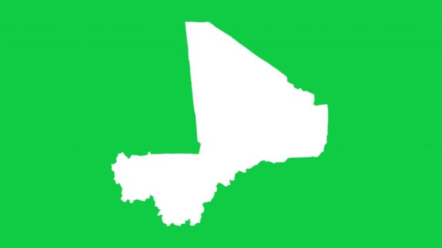Mali wiggle animation map loop green background