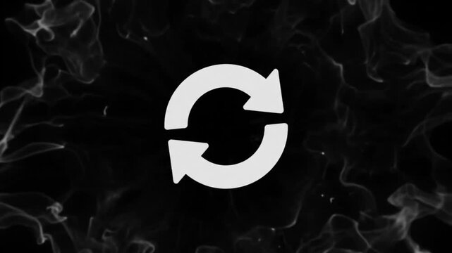Money Transfer Arrows Icon with Circular Motion and Fill Animation