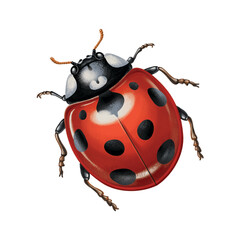 Hand drawn ladybug Insect Illustration Isolated on White Background © Qian