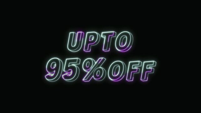  Up To 95% Off Neon Text Seamless Loop 4K with Black Background Animated Promotional Typography for Video Editing