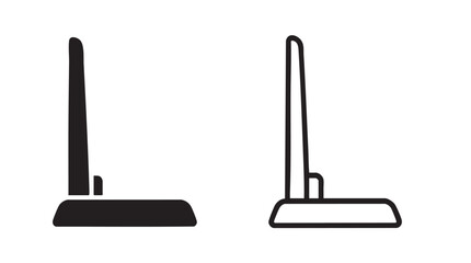 Fototapeta premium home router antennas icon set, simple design illustration for wireless connectivity