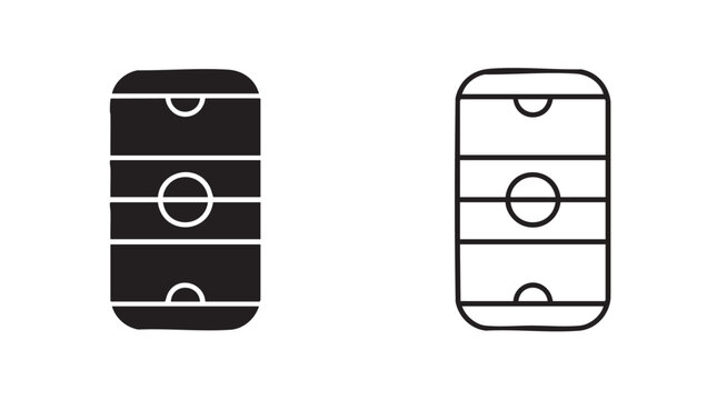 ice hockey field position icons, two variations with lines and circles