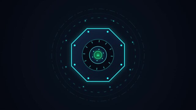 Rotating 3D Cyber Vault Protecting Confidential Digital Data Security System Graphic Motion