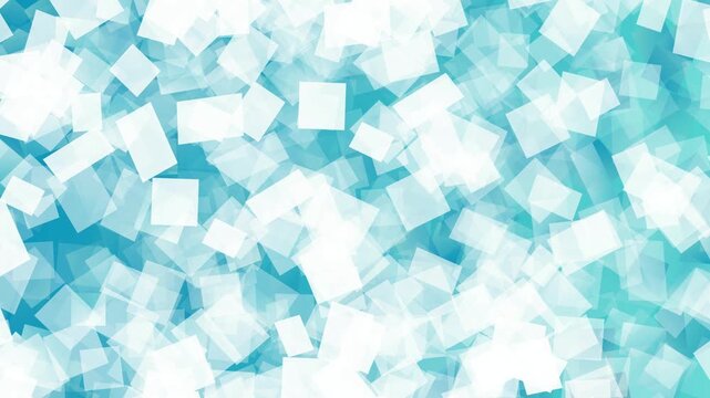 Floating white squares on blue 4K