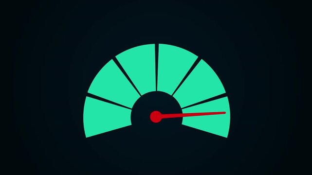 Futuristic Speedometer Or Tachometer Motion Progress Animation 2d Animation with Alpha Matte