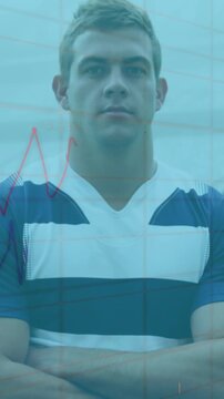 Animation of statistics over rugby players