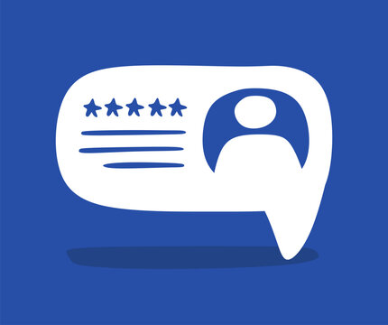 Five-star customer review doodle design