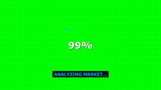 Diverse business professionals collaborate to dissect complex market analysis data on digital screens.