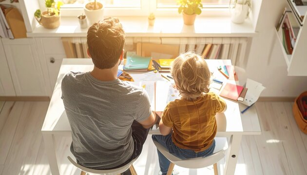 Parent Helping Child Learn at Home