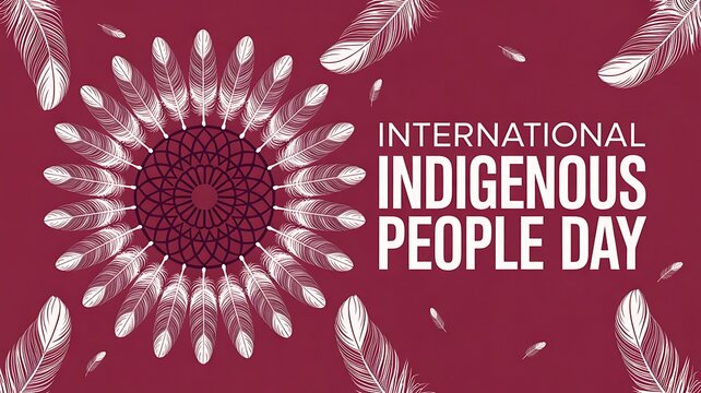 International indigenous people day celebration with floral pattern and cultural heritage design