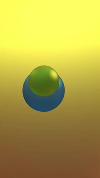 Argon Gas Molecules in Microscopic World - Vertical.