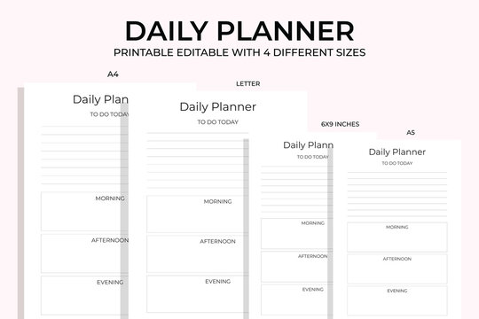 Daily Planner, KDP Interior