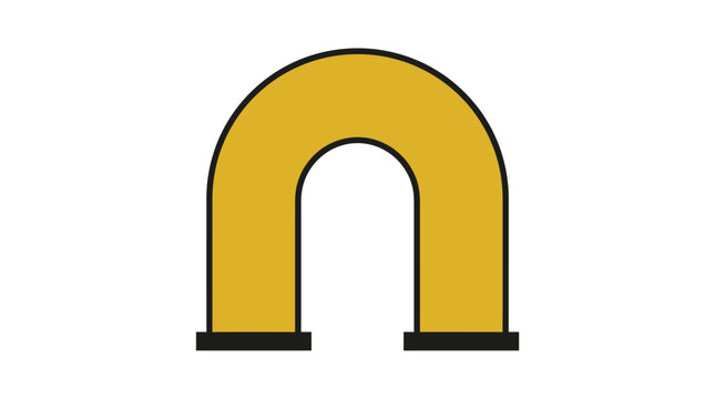 Golden U shaped magnet.