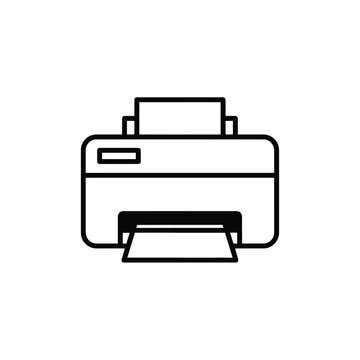 Minimalist printer vector icon design for modern office document printing