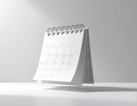 Planning schedule icon concept, modern 3d calendar.