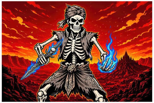 Mythical Pencak Silat Warrior Vector T-Shirt Design