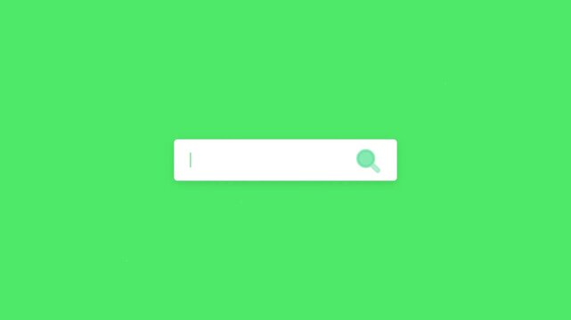 Clean search engine interface bar on green.