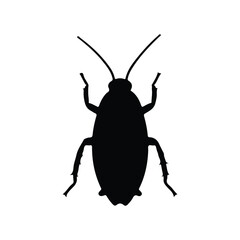 Fototapeta premium Cockroach insect pest Silhouette vector illustration
