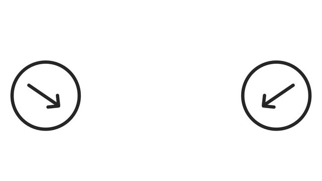 Inside the two circles, arrows rotate like a compass mechanism.