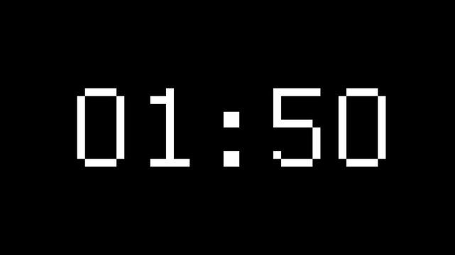 A bright green background serves as the backdrop for a minimalist white analog clock face with clear white tick marks for hours and minutes and two white hands indicating the time of approximately