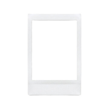 Empty white blank polaroid instant photo frame