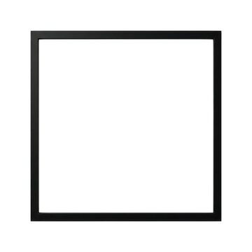 Simple black square frame border for photos and documents